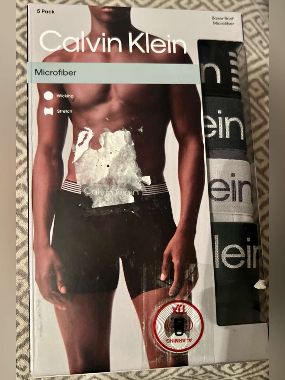 BRAND NEW Calvin Klein Men's 5 Pack Microfiber Boxer Briefs Sz XL.  NP2810X.
